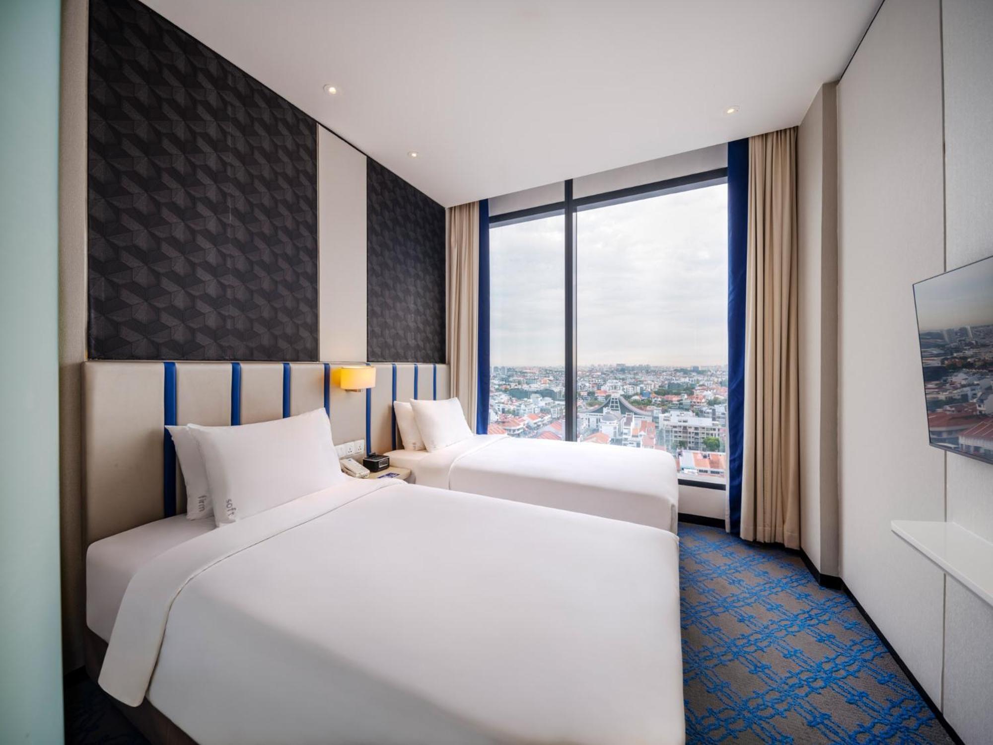 Standard Zweibettzimmer mit Stadtblick – obere Etage – Kostenloses Frühstück