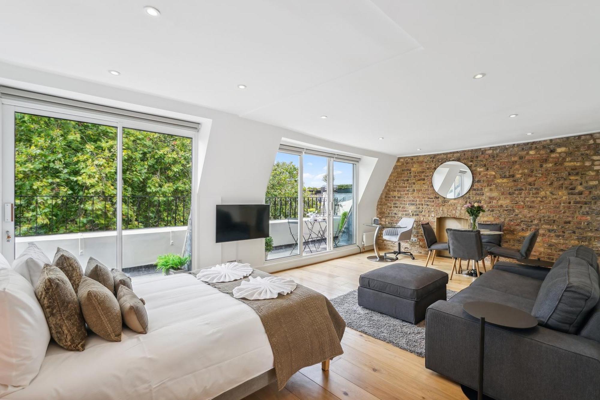 Apartment mit 1 Schlafzimmer und Balkon