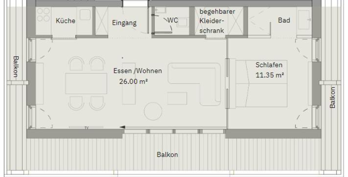 Apartment mit Blick auf die Berge