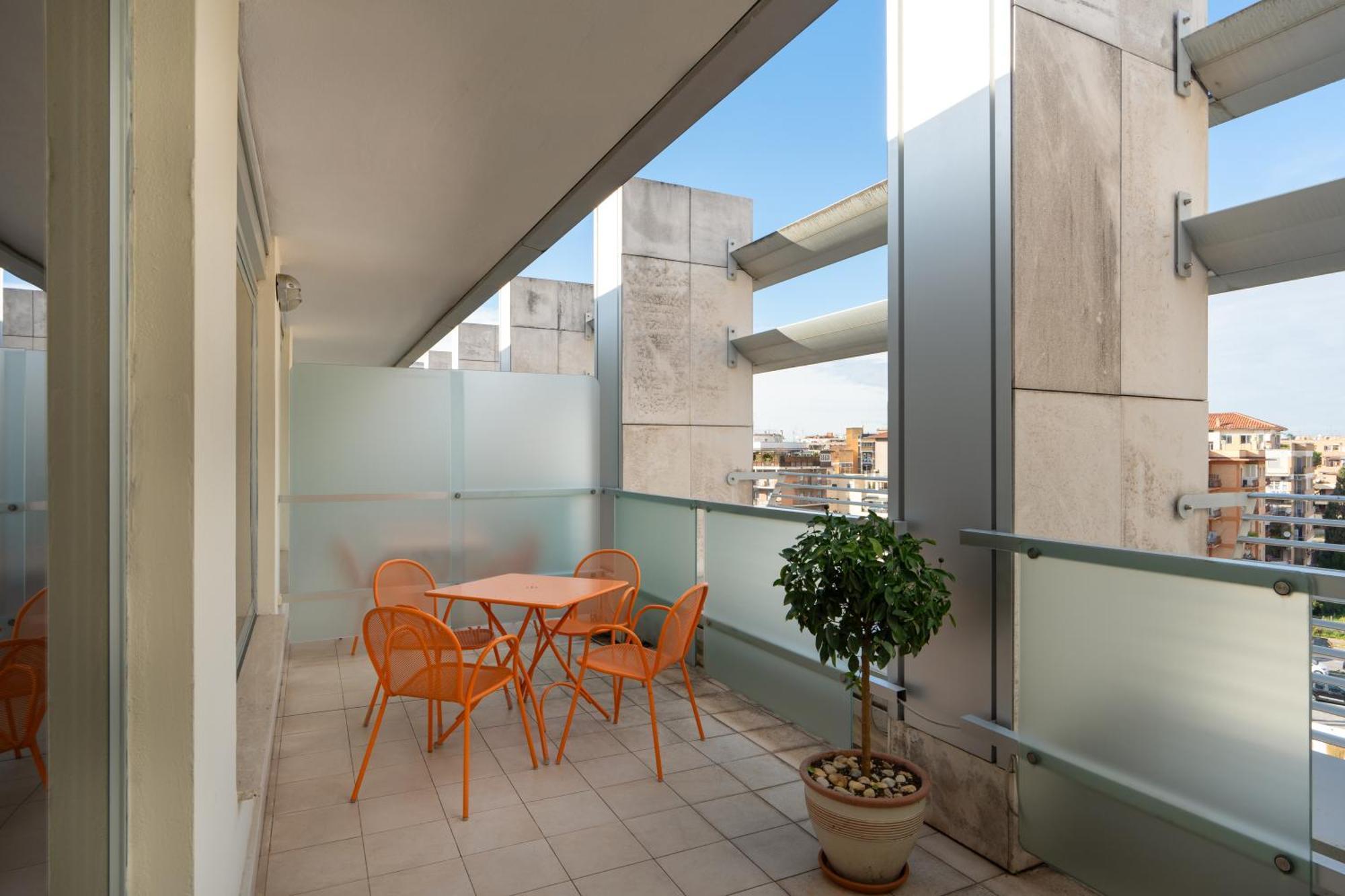 Familien-Zweibettzimmer mit Balkon
