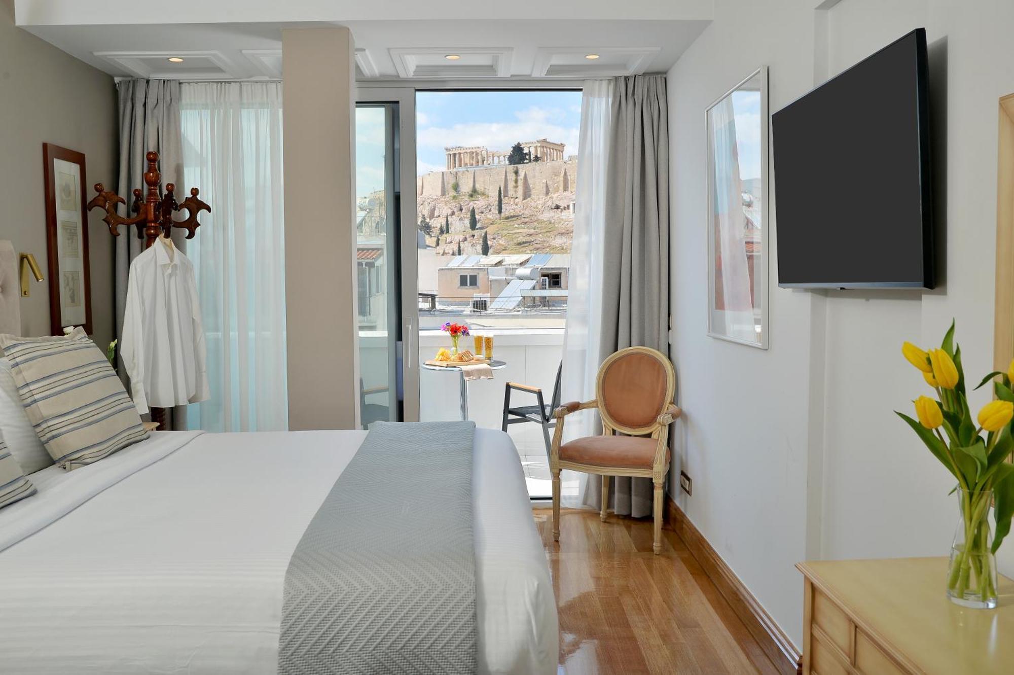 Premium mit Blick auf die Akropolis und Balkon