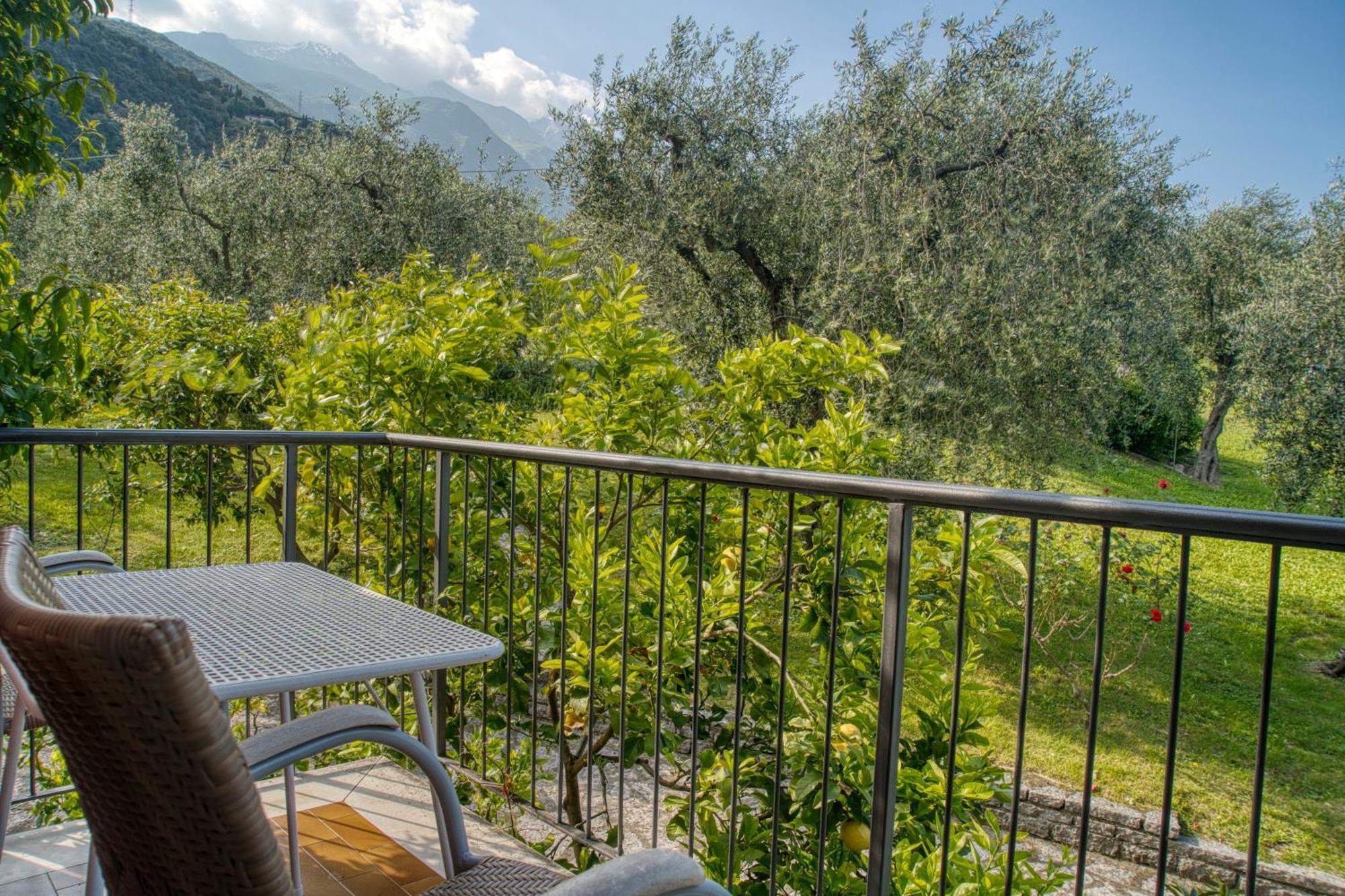 Dreibettzimmer mit Gartenblick