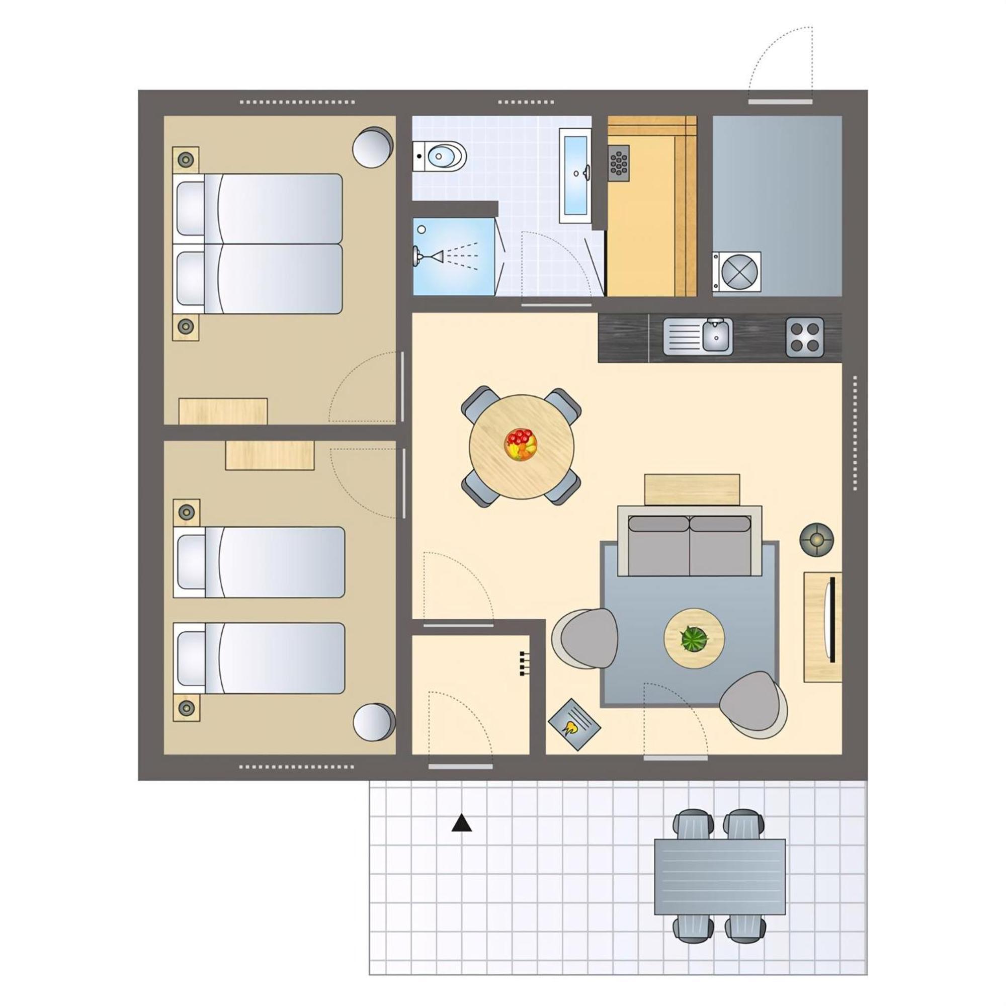 Bungalow mit 2 Schlafzimmern