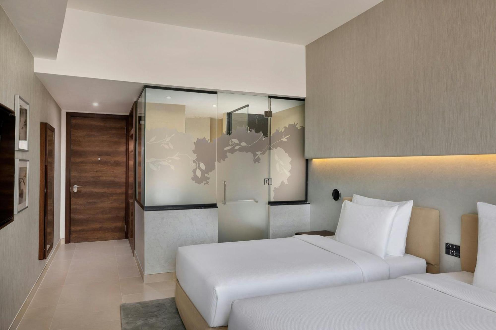 Deluxe Zweibettzimmer mit Blick auf die Skyline
