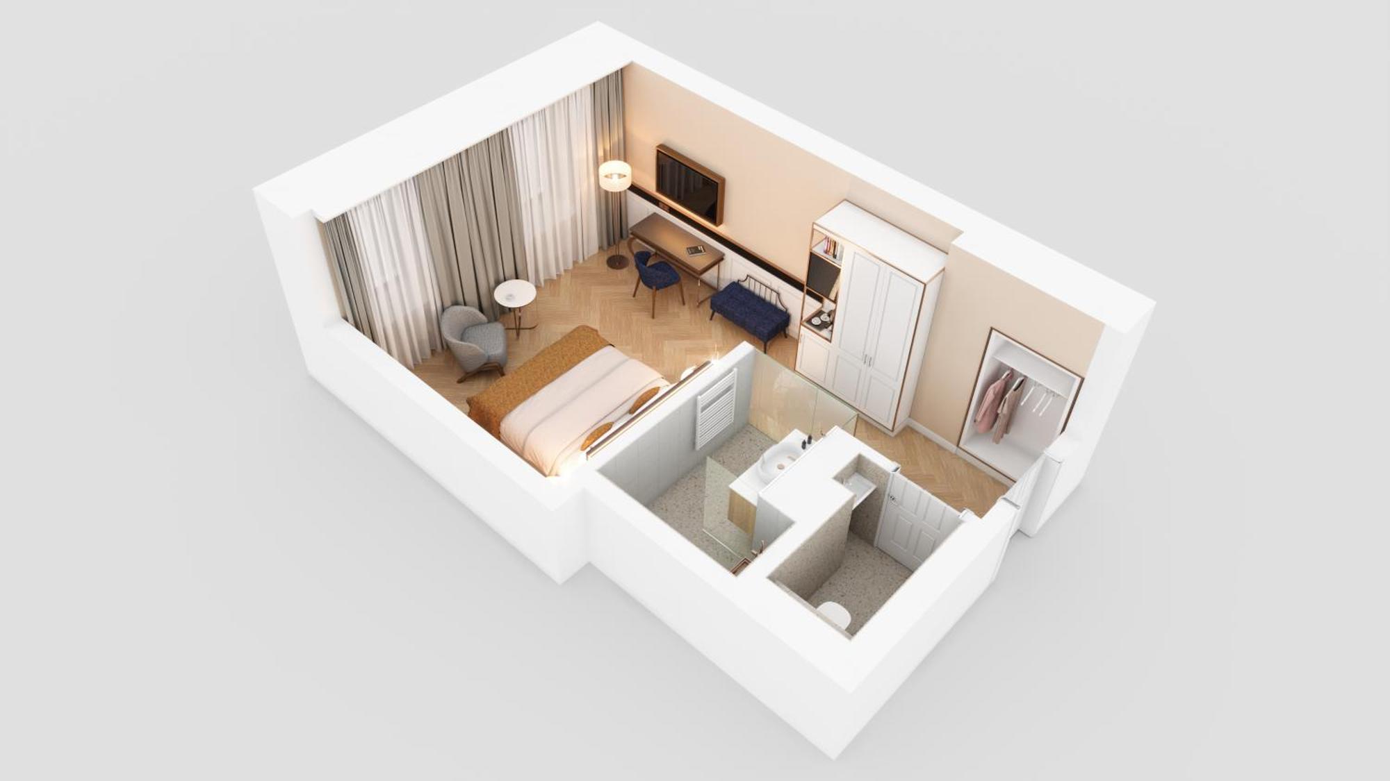 Deluxe Doppel-/Zweibettzimmer