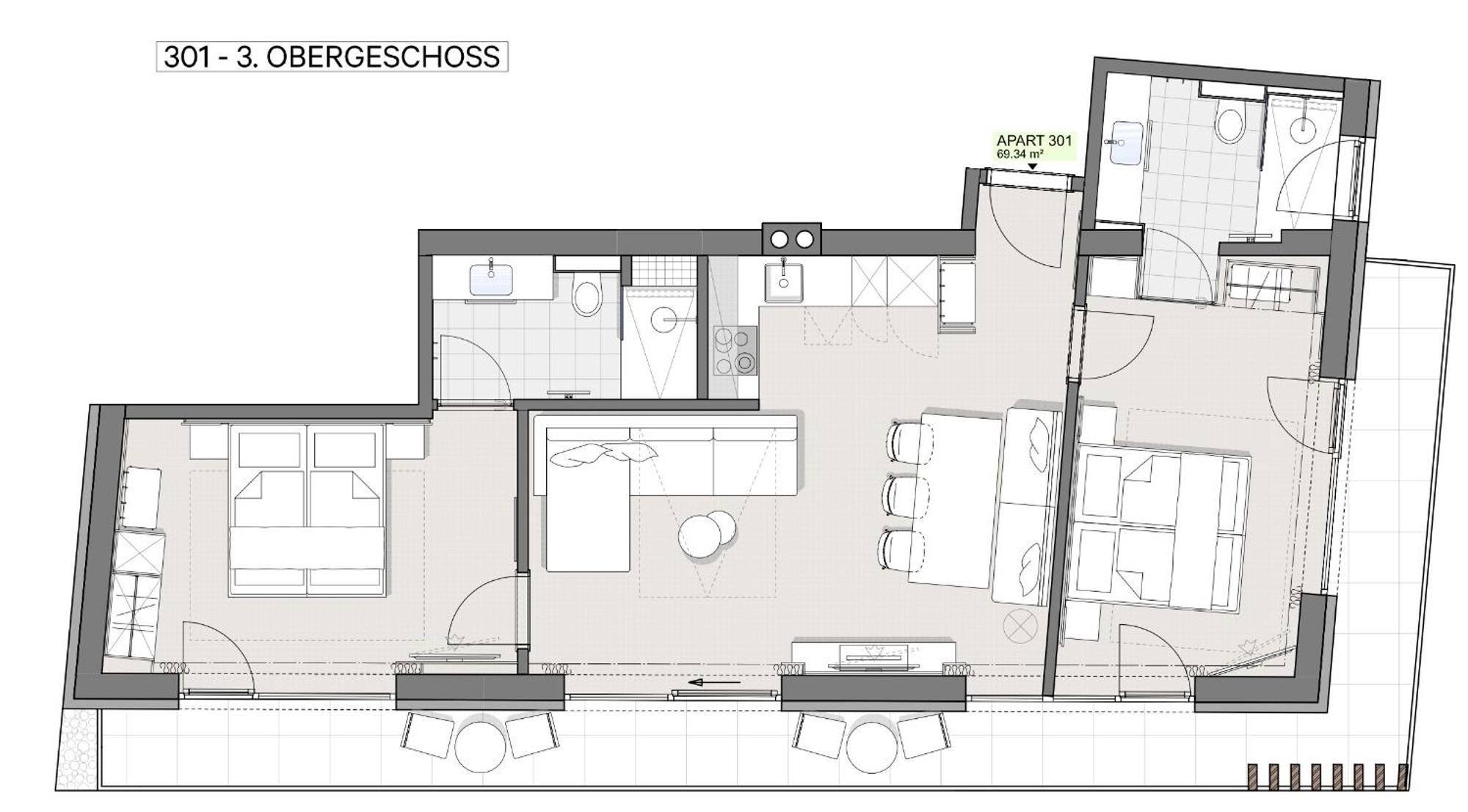 Superior Apartment mit Balkon