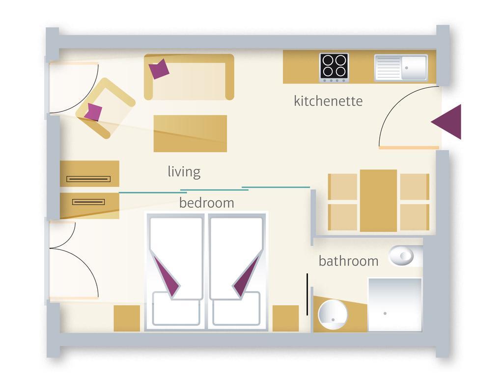 Deluxe-Doppelappartement ohne Balkon