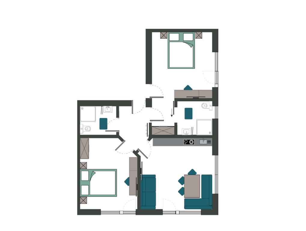 Apartment mit 3 Schlafzimmern