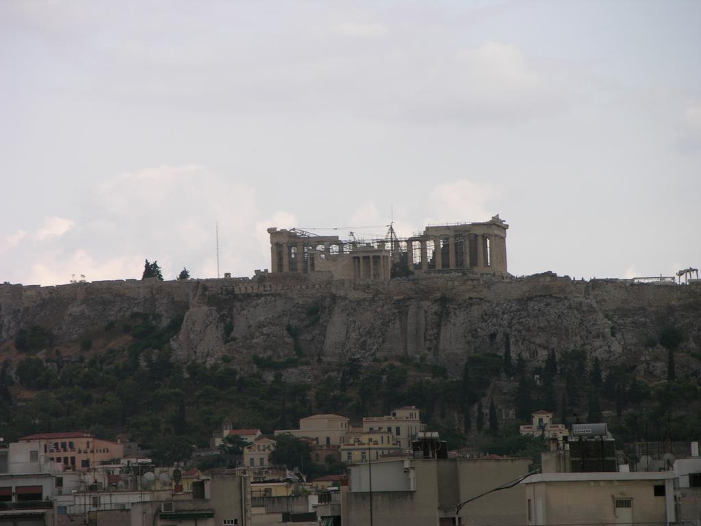 Doppel- oder Zweibettzimmer - Blick auf die Akropolis