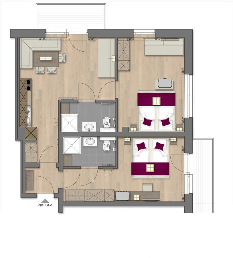 Apartment mit 2 Schlafzimmern