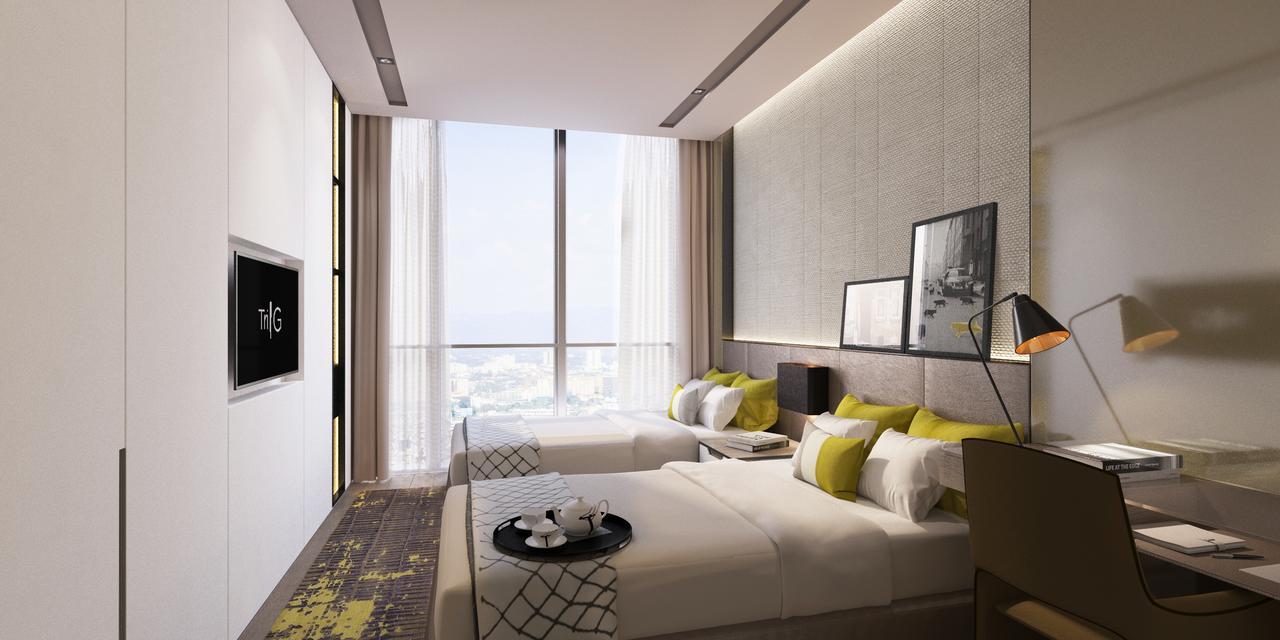 Zweibettzimmer mit Stadtblick