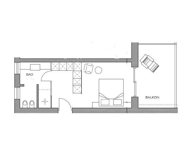 Doppelzimmer mit Poolblick