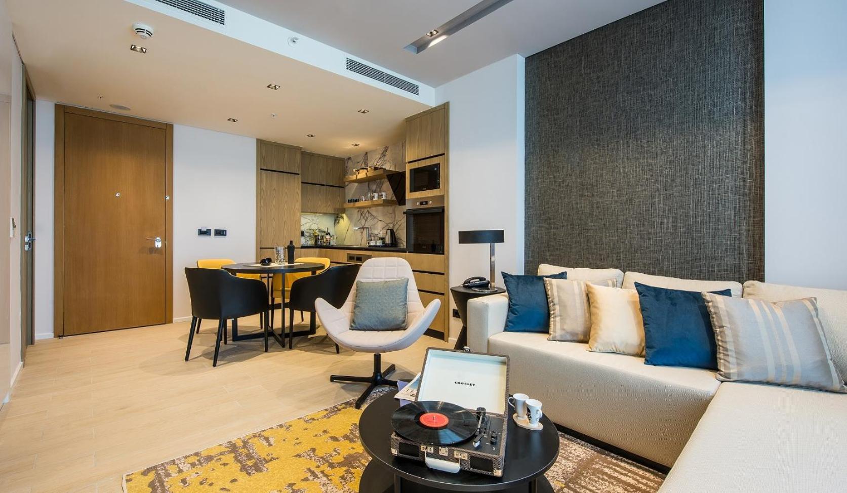 Apartment mit 1 Schlafzimmer und Stadtblick