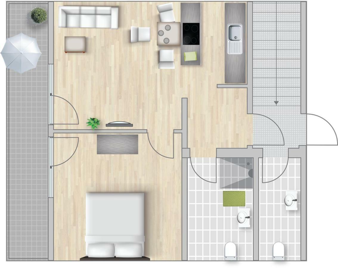 Apartment mit 1 Schlafzimmer