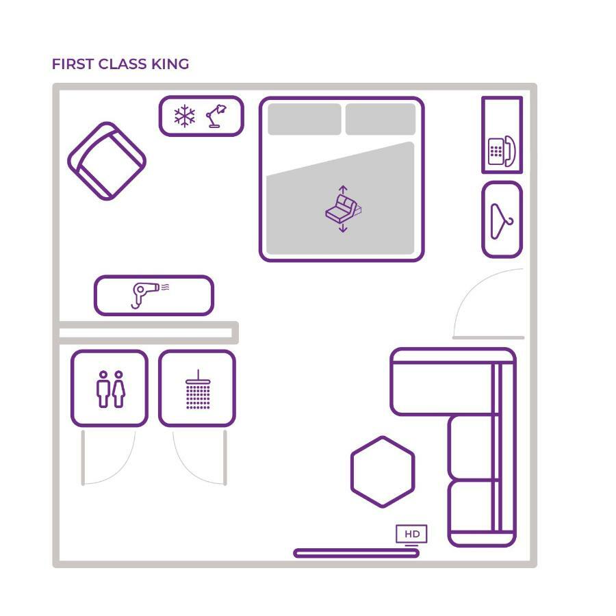 First Class Zimmer mit Kingsize-Bett