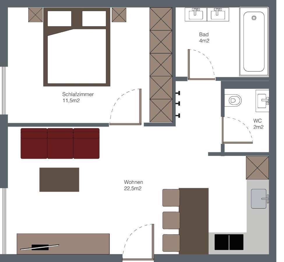 Apartment mit 1 Schlafzimmer
