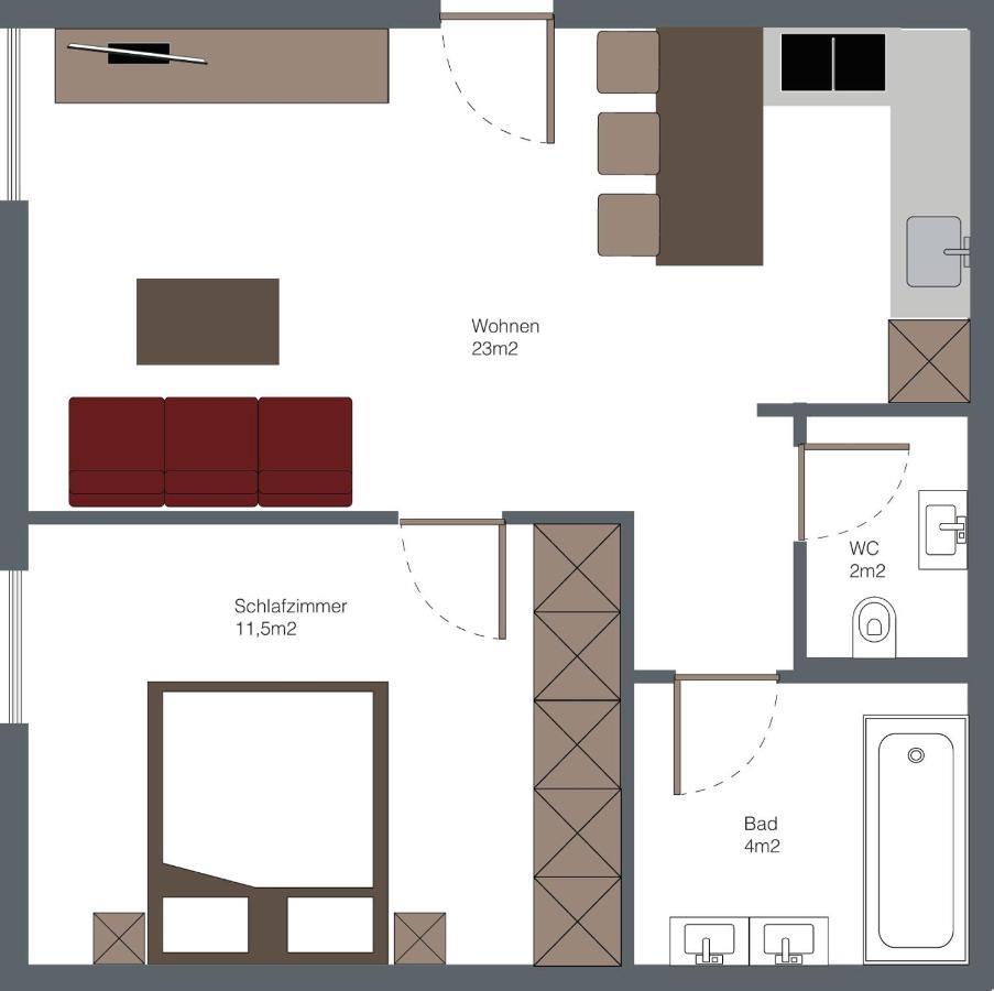 Apartment mit 1 Schlafzimmer